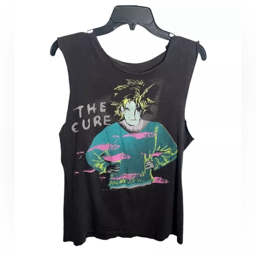 Rare Vintage 1986 The Cure Standing On A Beach Concert  Tour T Shirt